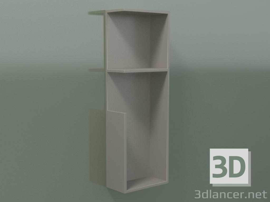 3D Modell Vertikales Regal (90U19003, Ton C37, L 24, P 12, H 72 cm) - Vorschau