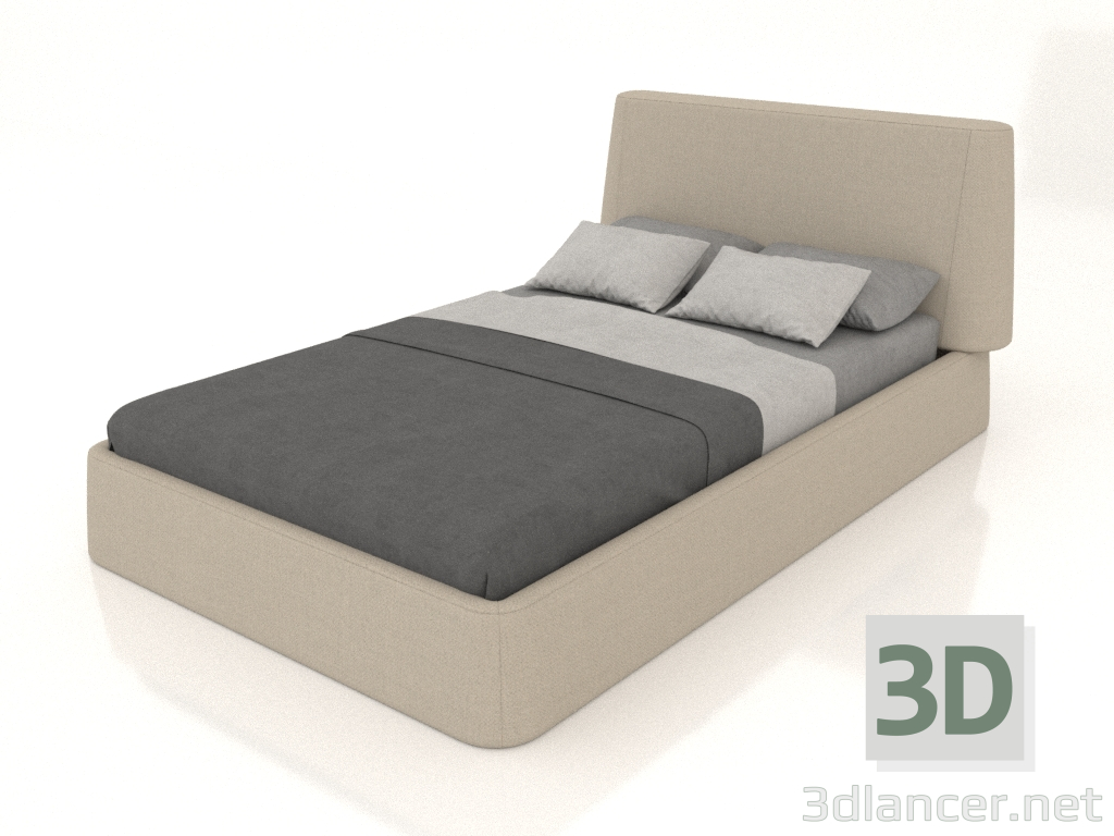 3D modeli Çift kişilik yatak Picea 1200 (bej) - önizleme