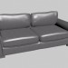 modello 3D Letto divano triplicare klimt - anteprima
