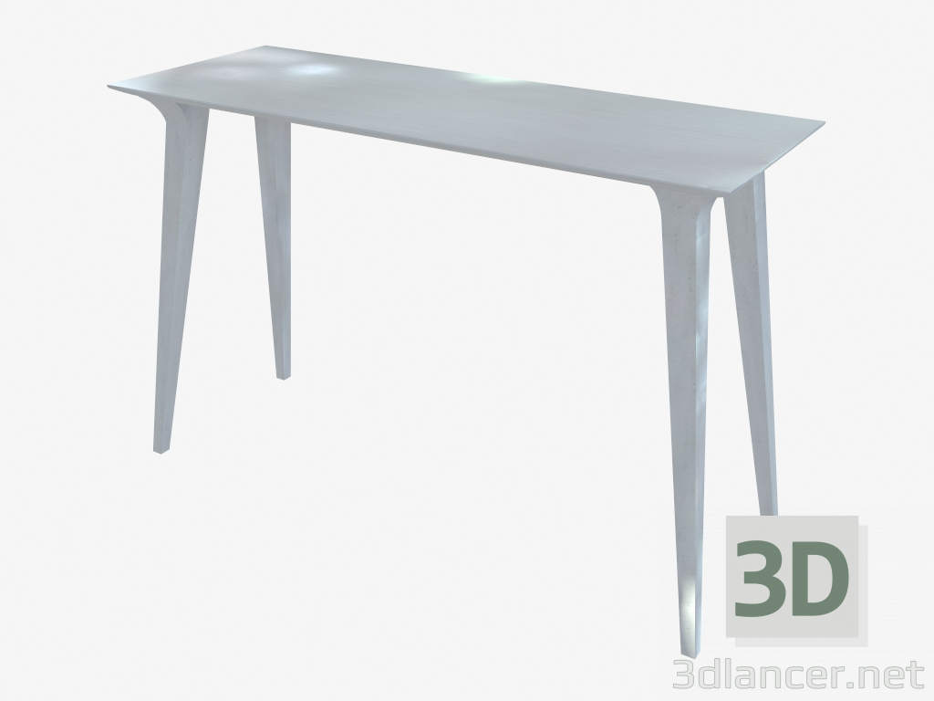 3D Modell Konsolentisch (Esche weiß lackiert 40x110) - Vorschau