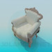 3D Modell Sessel Barock - Vorschau