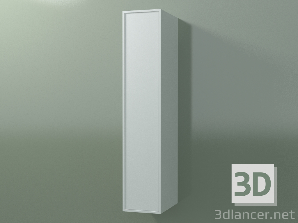 3D Modell Wandschrank mit 1 Tür (8BUADDD01, 8BUADDS01, Gletscherweiß C01, L 24, P 36, H 120 cm) - Vorschau