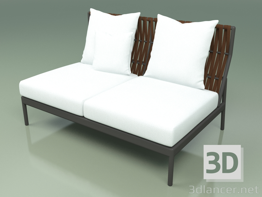 modello 3D Modulo divano centrale 106 (Cintura Marrone) - anteprima