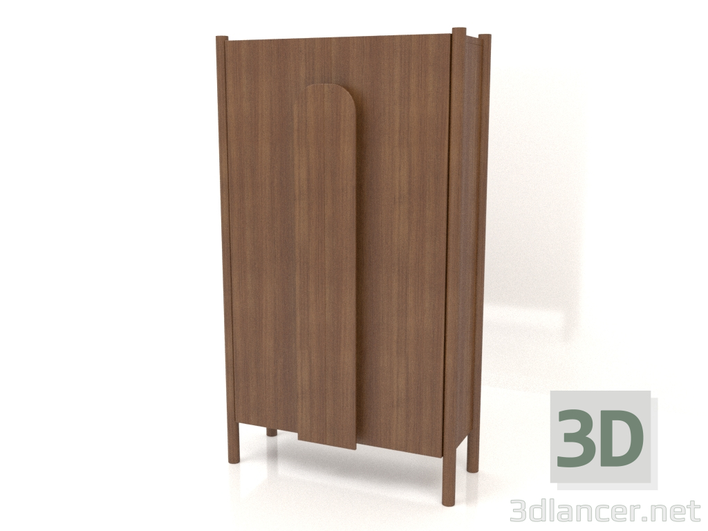modèle 3D Armoire à longues poignées W 01 (800x300x1400, bois brun clair) - preview