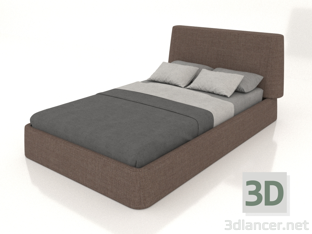 3d model Double bed Picea 1200 (brown) - preview