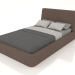 3D modeli Çift kişilik yatak Picea 1200 (kahverengi) - önizleme