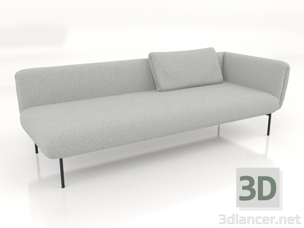 modèle 3D Module canapé d'extrémité 225 droit (option 1) - preview