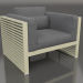 3d model Lounge chair with a high back (Gold) - preview