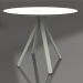 3d model Round dining table on column leg Ø90 (Cement gray) - preview