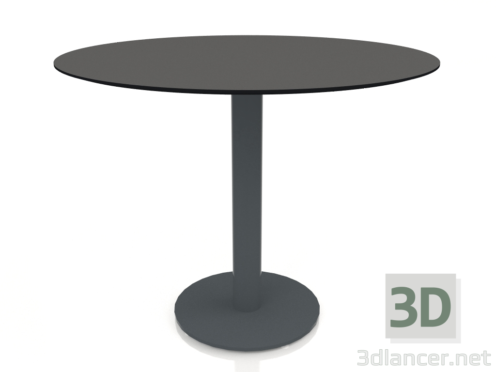 3d model Dining table on column leg Ø90 (Anthracite) - preview