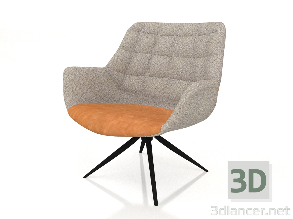 modello 3D Poltrona Doulton (marrone vintage) - anteprima