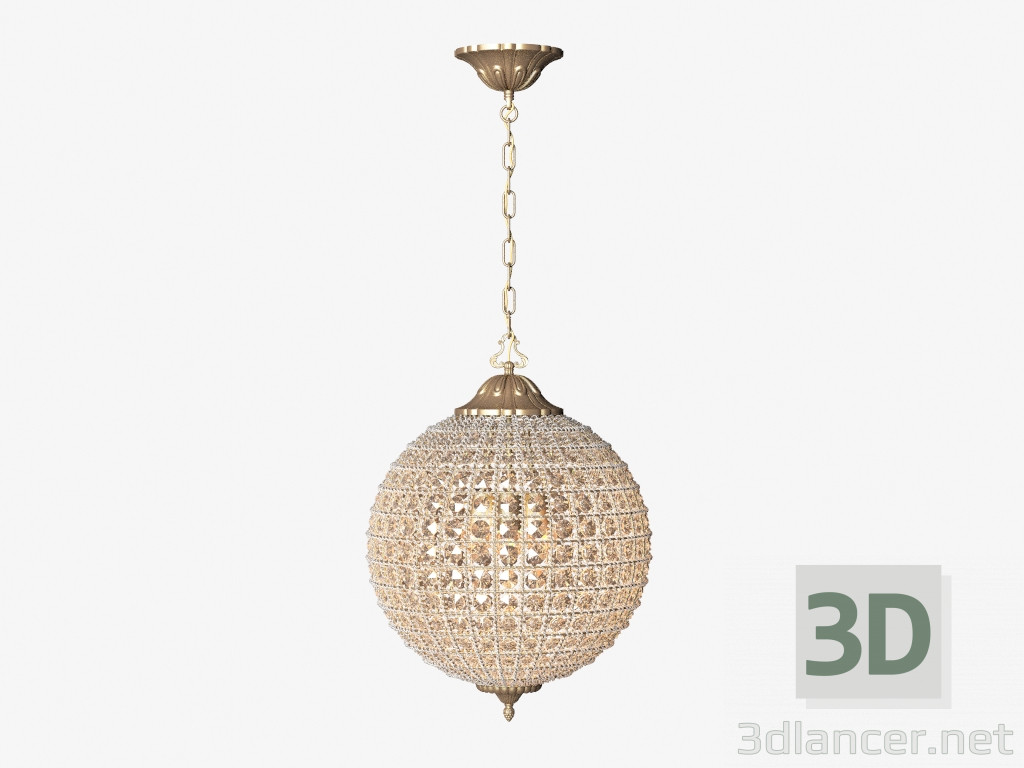 modello 3D Apparecchio d'illuminazione a soffitto Alcazar Crystal Chandelier medio (CH054-3-VBN) - anteprima