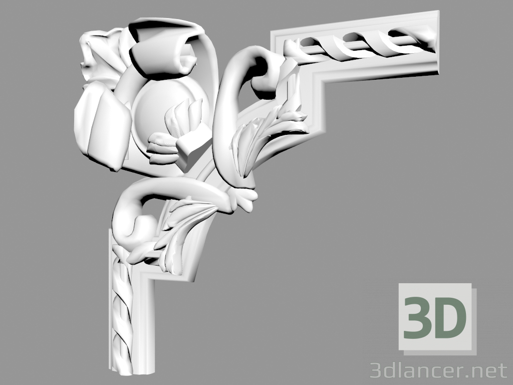 3D Modell Eckelement CF607-B - Vorschau