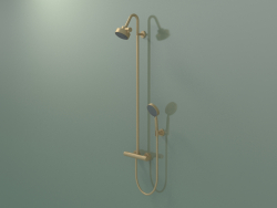 Shower pipe with thermostat and 3jet overhead shower (34640140)
