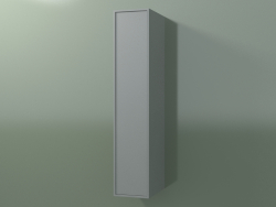 Armario de pared con 1 puerta (8BUADDD01, 8BUADDS01, Silver Grey C35, L 24, P 36, H 120 cm)