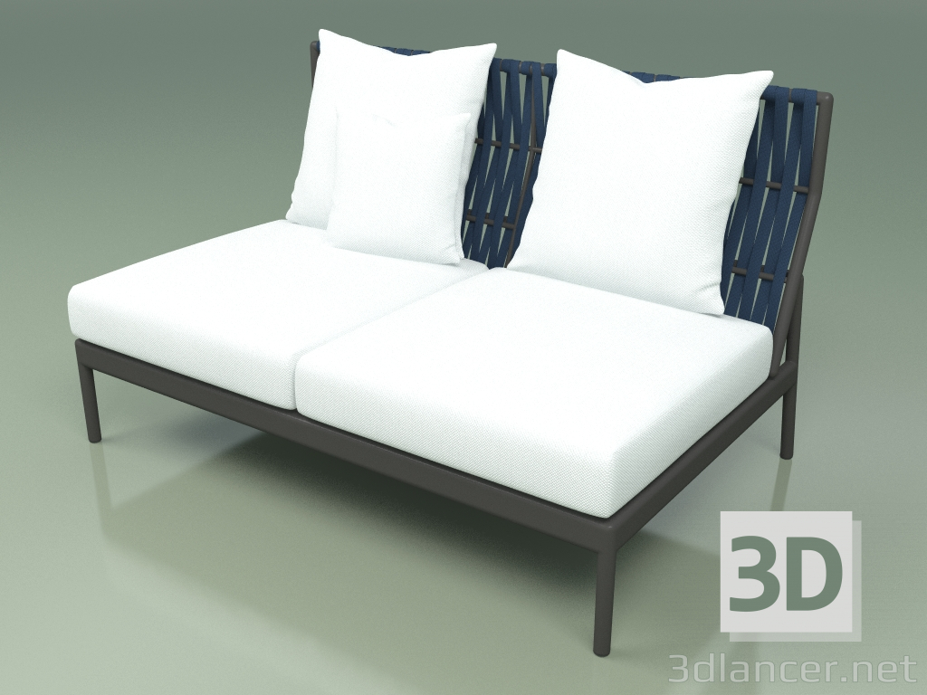modello 3D Modulo divano centrale 106 (Belt Blue) - anteprima