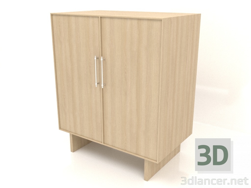 3D Modell Kleiderschrank B 02 (1000x600x1200, Holz weiß) - Vorschau