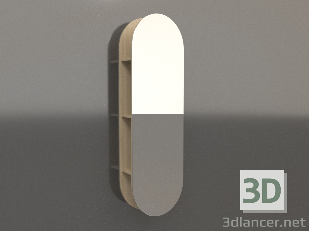 modello 3D Specchio ZL 20 (450x205x1500, legno bianco) - anteprima