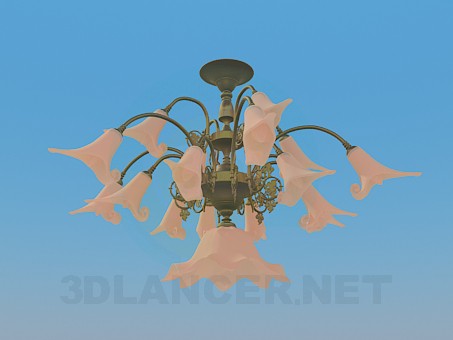 3d модель Об'ємна люстра – превью 3d модель Об'ємна люстра – превью