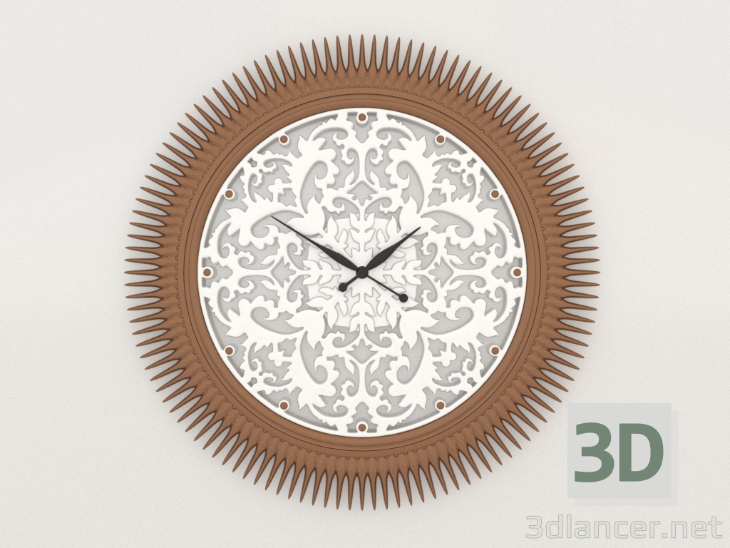 3d model Wall clock ARROW (bronze) - preview