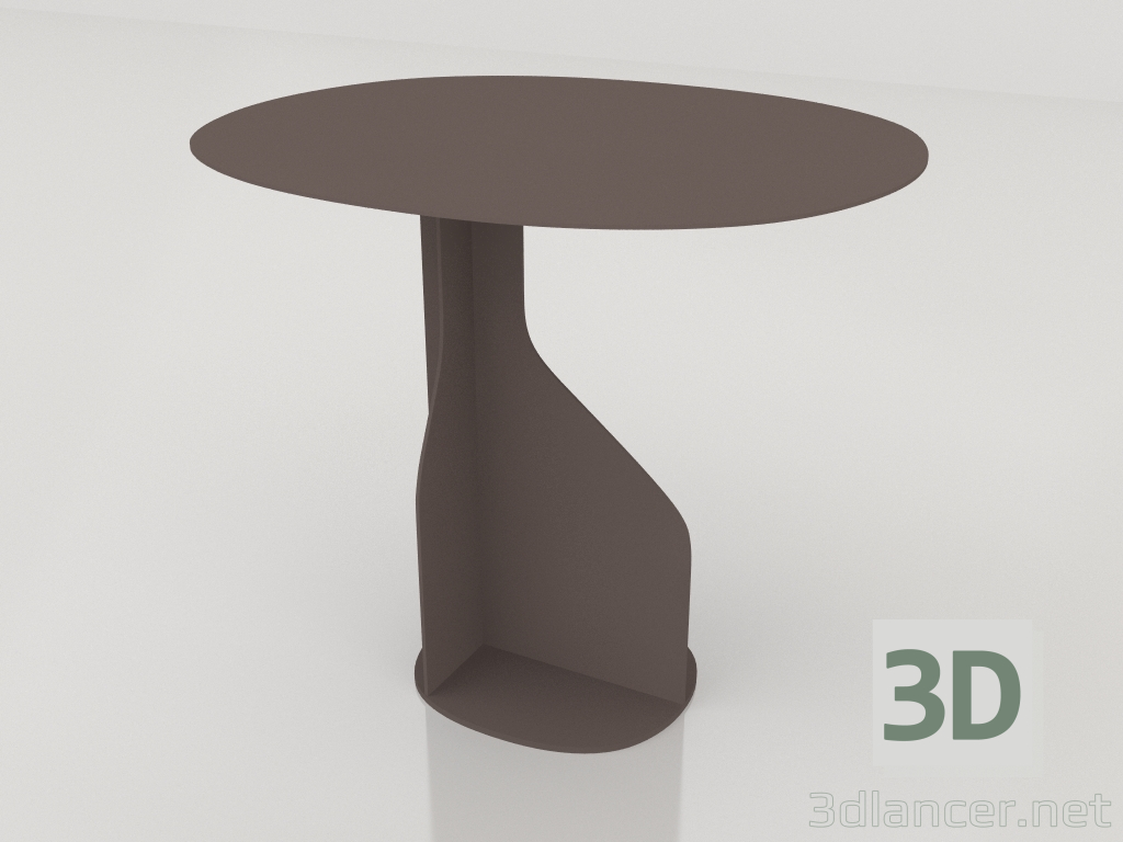 modello 3D Tavolino basso Plane L (Borgogna) - anteprima