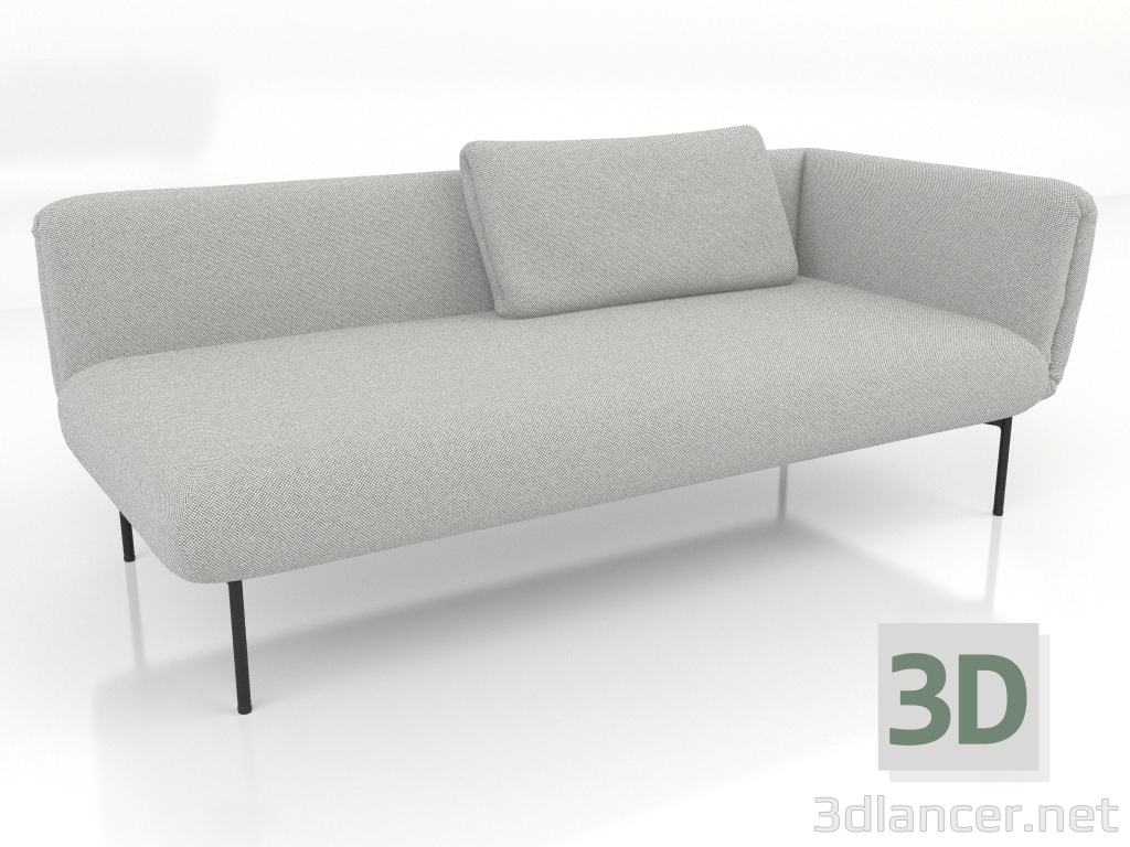 3d model End sofa module 190 right (option 1) - preview
