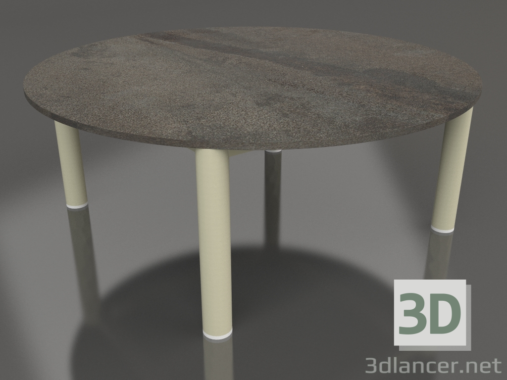 3d model Coffee table D 90 (Gold, DEKTON Radium) - preview