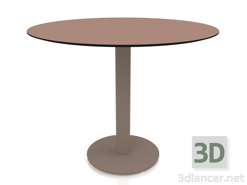 modello 3D Tavolo da pranzo su gamba colonna Ø90 (Bronzo) - anteprima