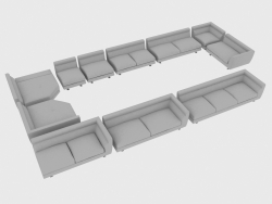 Elements of modular sofa ANSEL