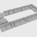 modèle 3D Éléments de canapé modulaire ANSEL - preview