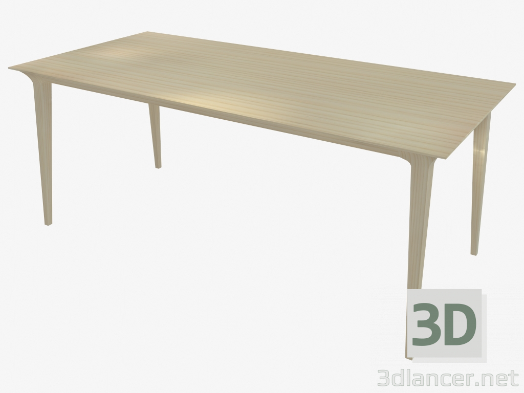 3D Modell Esstisch (Esche 90x180) - Vorschau