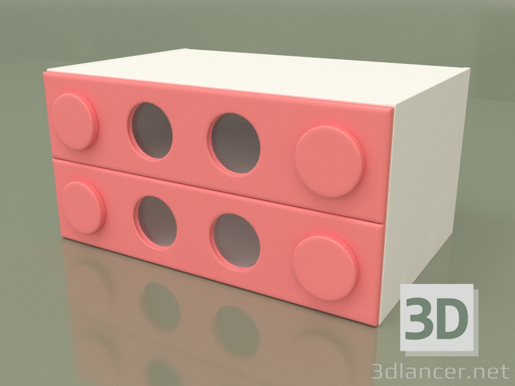 3d model Small chest of drawers (Coral) - preview