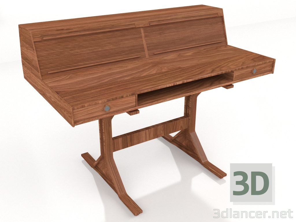 modèle 3D Table de travail Nòs avec roll top - preview