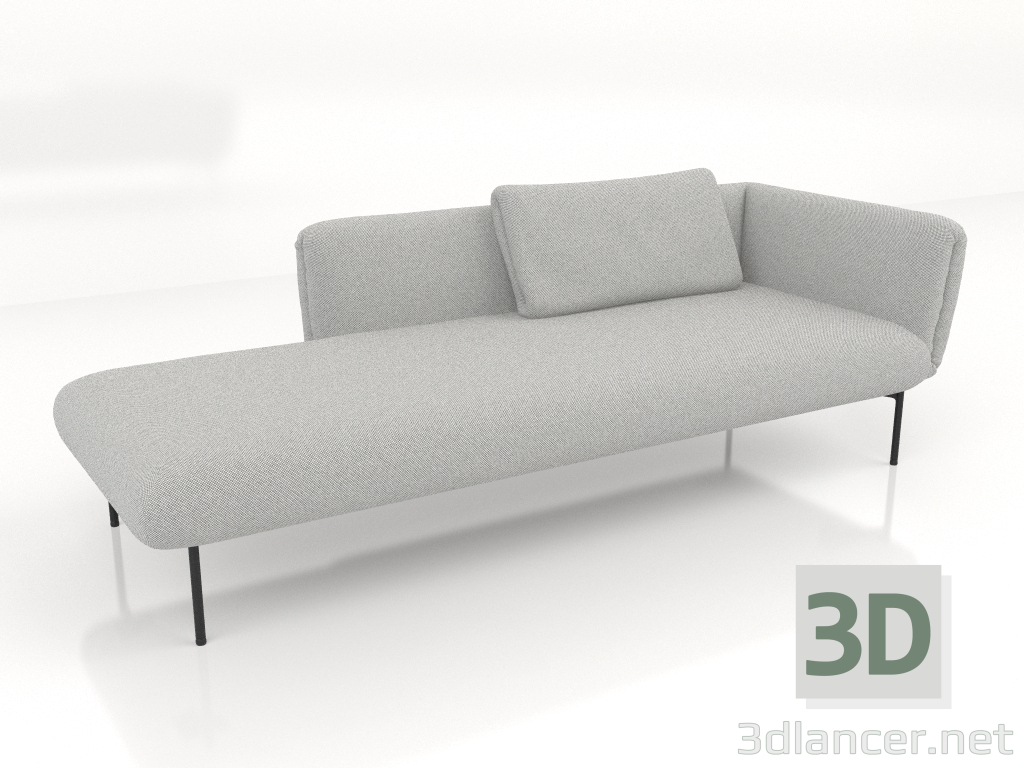 3d model Chaise longue 225 right (option 1) - preview