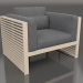 3d model Lounge chair with a high back (Sand) - preview
