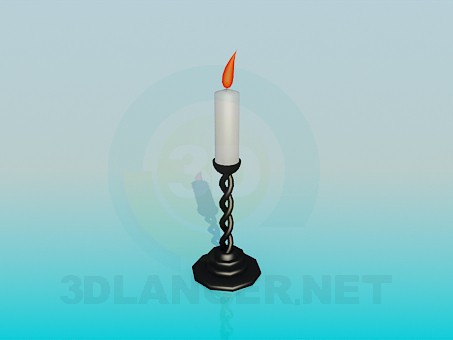 modelo 3D Candelabro con vela - escuchar modelo 3D Candelabro con vela - escuchar