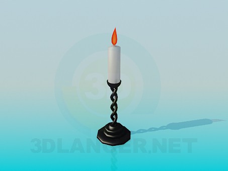 modelo 3D Candelabro con vela - escuchar modelo 3D Candelabro con vela - escuchar