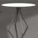 modèle 3D Table à manger ronde sur pied colonne Ø90 (Gris quartz) - preview