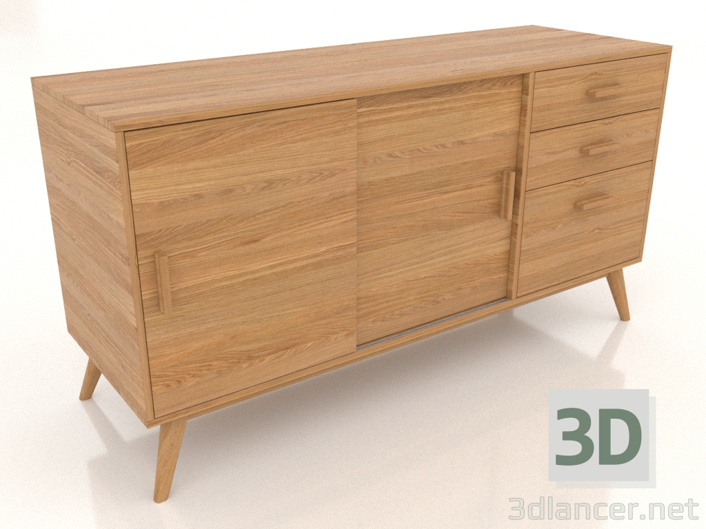 Modelo 3d Cômoda 1 1500x500 mm (carvalho natural) - preview