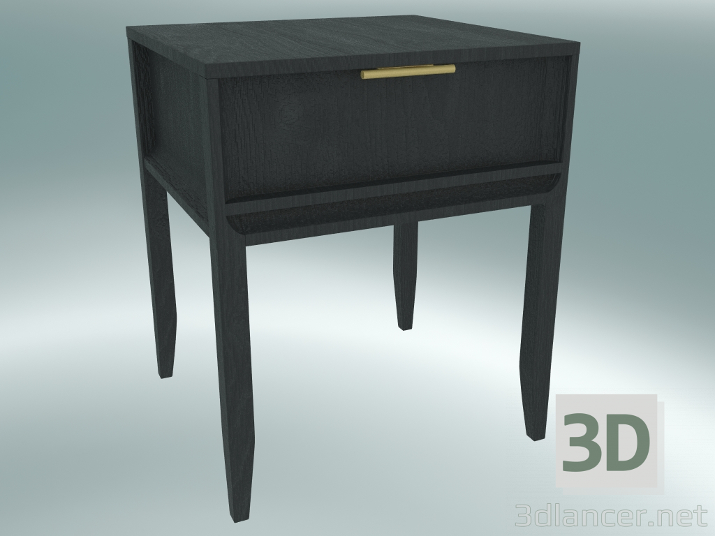 3 डी मॉडल बड़ी बेडसाइड टेबल (डार्क ओक) - पूर्वावलोकन