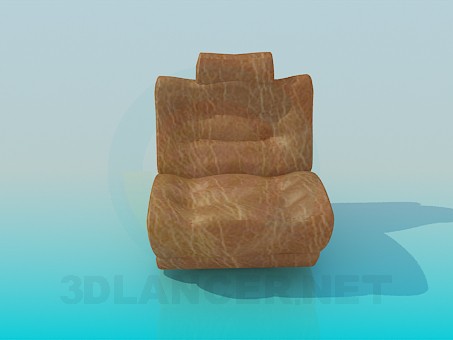3d модель Кресло с подголовником – превью 3d модель Кресло с подголовником – превью