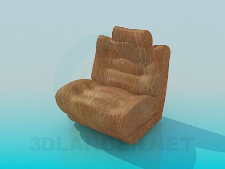 3d модель Кресло с подголовником – превью 3d модель Кресло с подголовником – превью