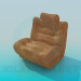 3d model Armchair with headrest - preview