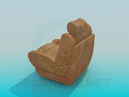 3d модель Кресло с подголовником – превью 3d модель Кресло с подголовником – превью