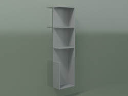 Vertical shelf (90U19004, Silver Gray C35, L 24, P 12, H 96 cm)