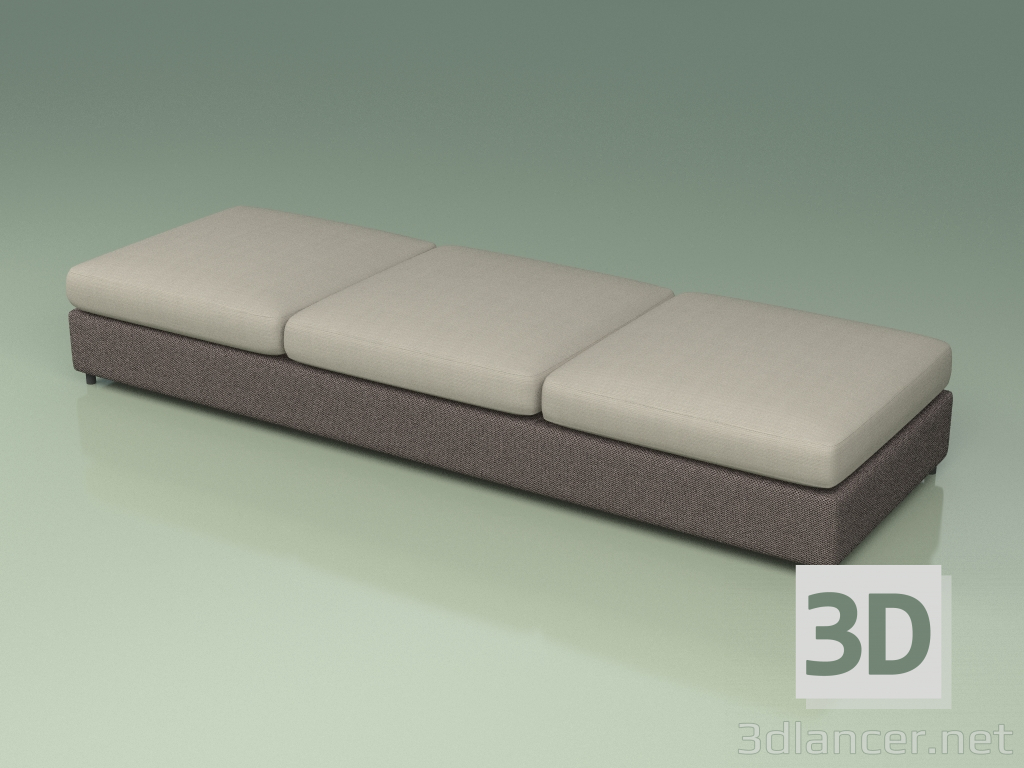 modèle 3D Module canapé 001 (3D Net Gris) - preview