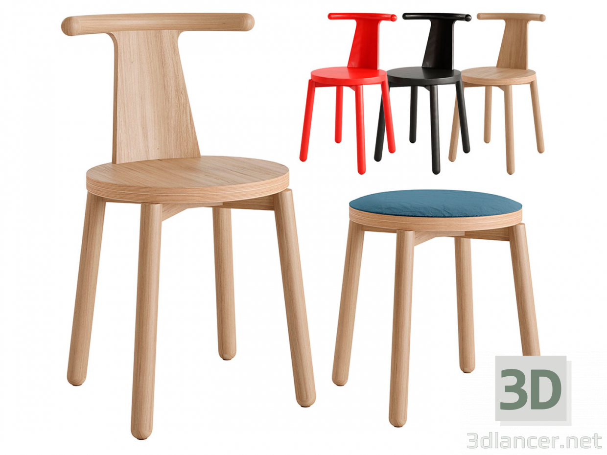VIVA Stuhl und Hocker von Marco Sousa Santos 3D-Modell kaufen - Rendern