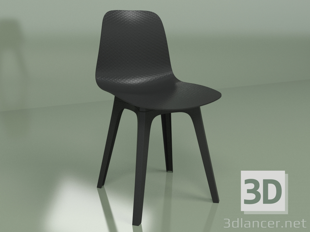 3d model Deslizamiento de silla (negro) - vista previa