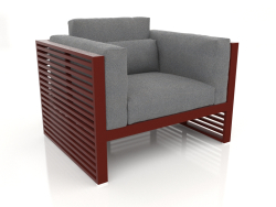 Lounge chair with a high back (Wine red)