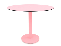 Mesa de jantar com perna de coluna Ø90 (rosa)